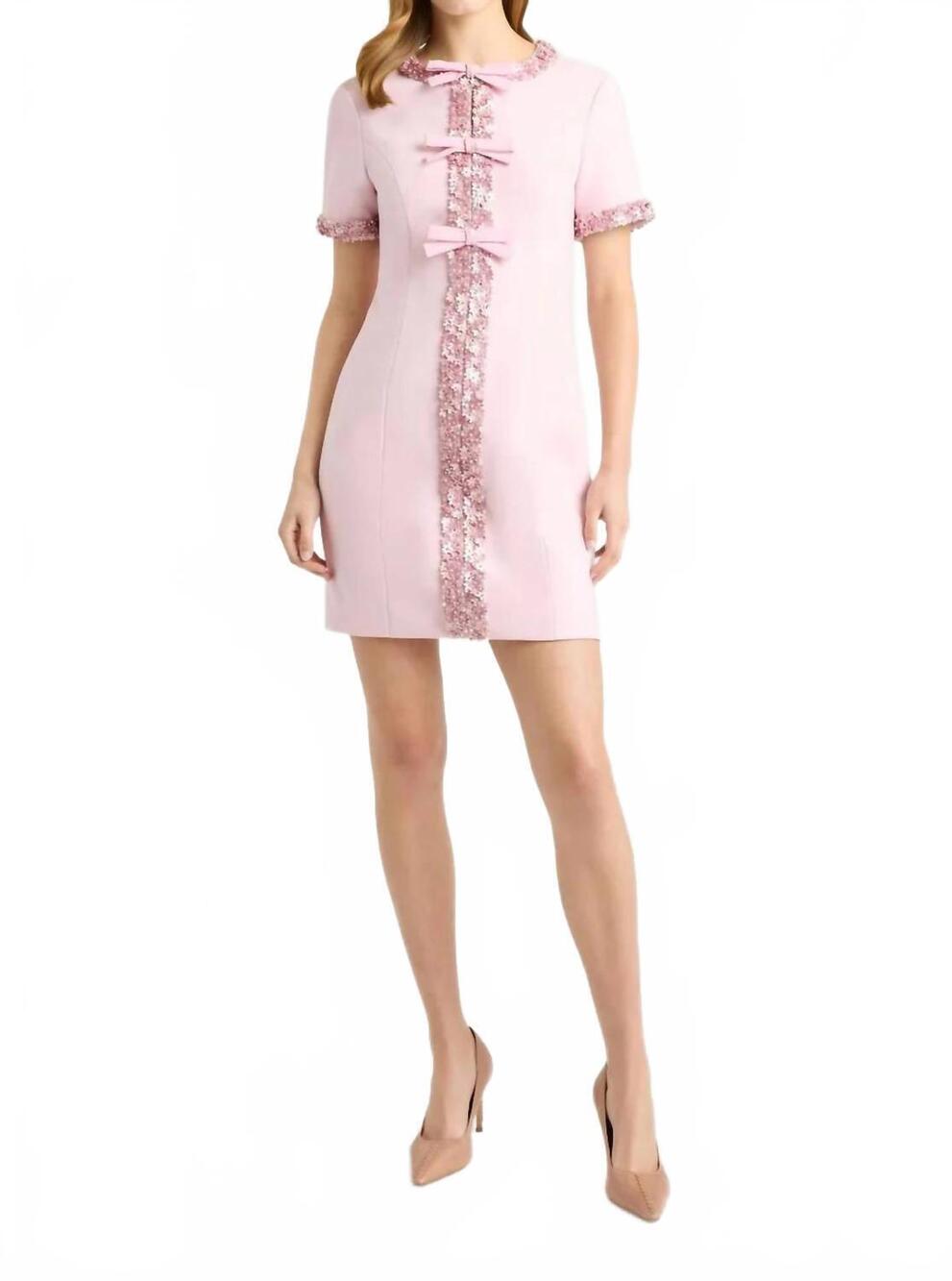 NEW CINQ A SEPT maelle mini dress in pink